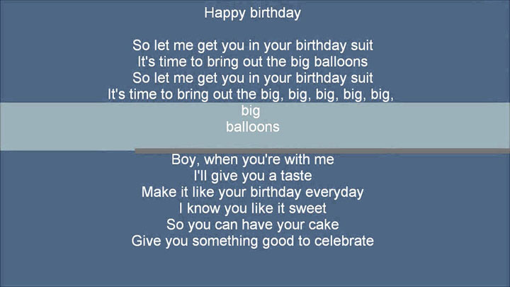Lời bài hát: Birthday - Katy Perry 