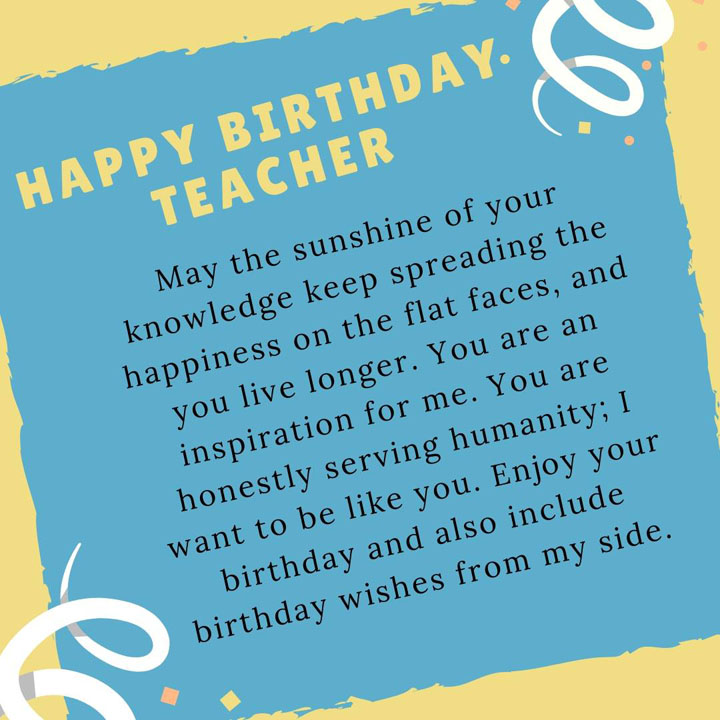 lời chúc sinh nhật giáo viên