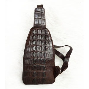 Túi đeo chéo cá sấu hoa cà - 0213